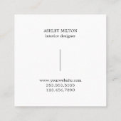 木製モダンエレガントインテリア設計者 スクエア名刺 (裏面)