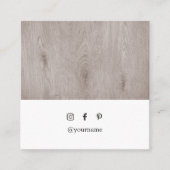 木製モダンエレガントインテリア設計者 スクエア名刺 (正面)