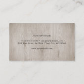 木製モダンエレガントモノグラム・コンサルタント 名刺 (裏面)