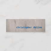 木製モダンカッコいいブルーコンサルタント スキニー名刺 (正面)