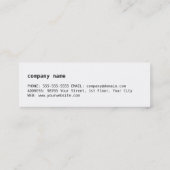 木製モダンカッコいいブルーコンサルタント スキニー名刺 (裏面)