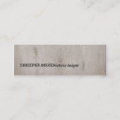 木製モダンクールダカールグレイ スキニー名刺 (正面)