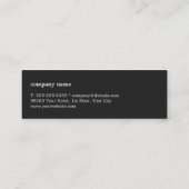 木製モダンクールダカールグレイ スキニー名刺 (裏面)