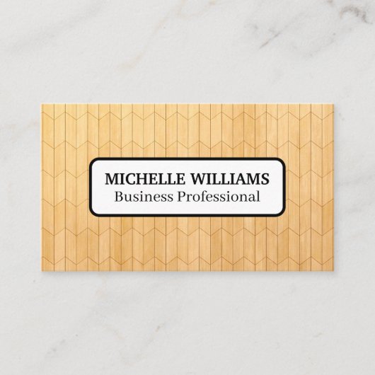 木製モダンパネルパターン 名刺 (正面)