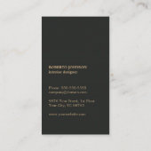 木製モダンブエレガントラックインテリア設計者 名刺 (裏面)