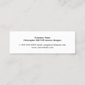 木製モダンモノグラはっきりしたムインテリア設計者 スキニー名刺 (裏面)