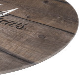 木製モダン素朴モノグラム名カスタム式 カッティングボード (角)