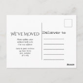 木製モダン素朴引っ越しました発表 ポストカード (裏面)