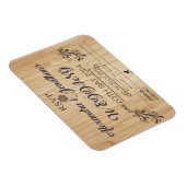 木製モダン背景結婚式招待状rsvp マグネット (右側)