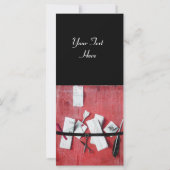 木製モノグラム黒色の赤色の文字ホルダー (裏面)