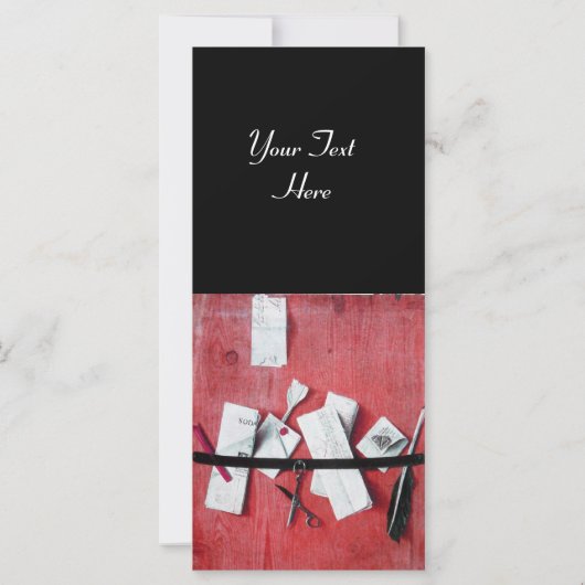 木製モノグラム黒色の赤色の文字ホルダー (裏面)