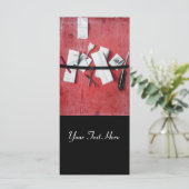 木製モノグラム黒色の赤色の文字ホルダー (スタンド正面)