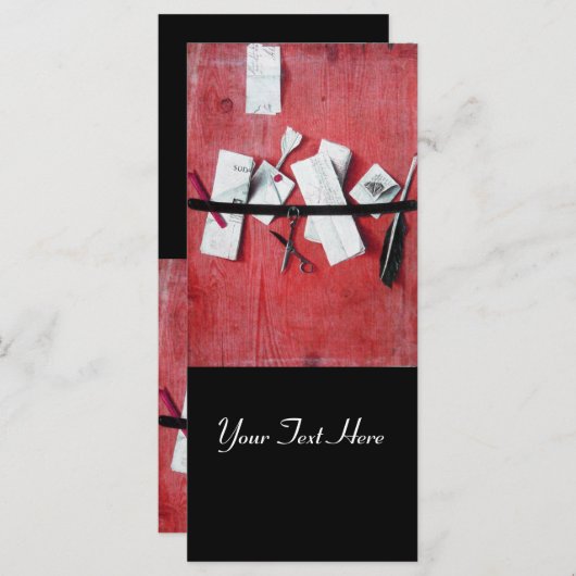 木製モノグラム黒色の赤色の文字ホルダー (正面/裏面)