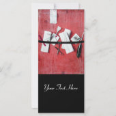 木製モノグラム黒色の赤色の文字ホルダー (正面)