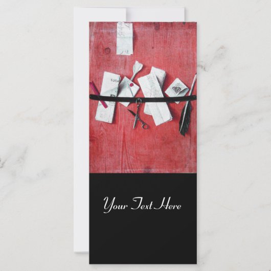 木製モノグラム黒色の赤色の文字ホルダー (正面)