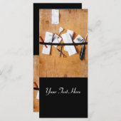 木製モノグラム黒褐色ホワイトの手紙ホルダー (正面/裏面)