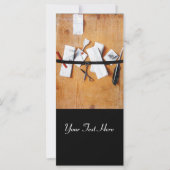 木製モノグラム黒褐色ホワイトの手紙ホルダー (正面)