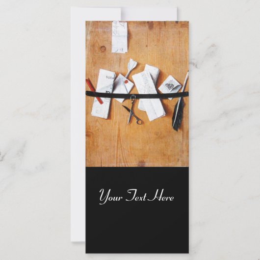 木製モノグラム黒褐色ホワイトの手紙ホルダー (正面)