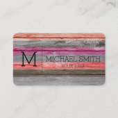 木製モノグラム 名刺 (正面)