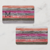 木製モノグラム 名刺 (正面/裏面)