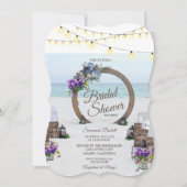 木製ユニークアーバービーチ花ブライダルシャワー (正面)