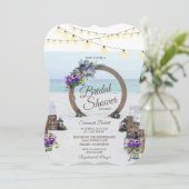 木製ユニークアーバービーチ花ブライダルシャワー (スタンド正面)