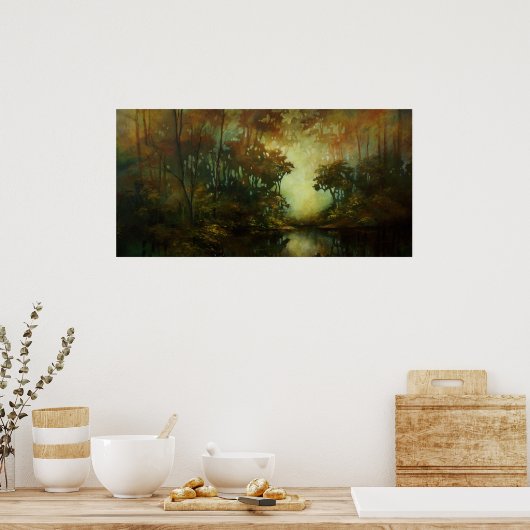 木製ライト ポスター (キッチン)