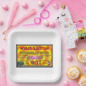 木製ランニングバナー ペーパープレート (パーティー)