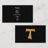 木製ルックフランシスカンタウクロス 名刺 (正面/裏面)