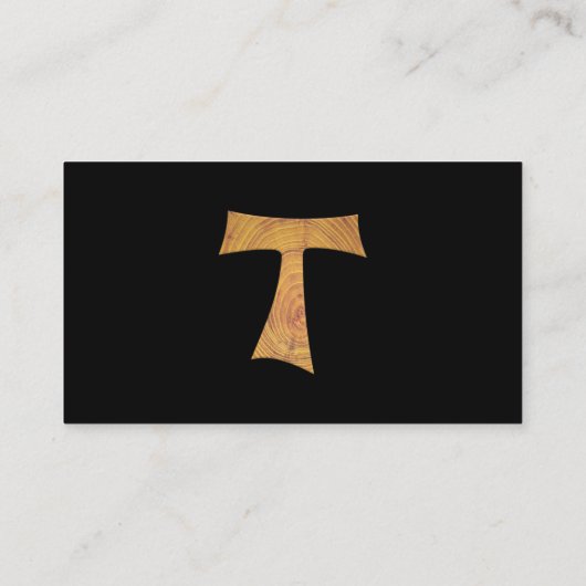 木製ルックフランシスカンタウクロス 名刺 (裏面)