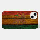木製レゲエラスタフラッグライオンミュージックアート Case-Mate iPhoneケース (裏面 (横))