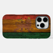 木製レゲエラスタフラッグライオンミュージックアート Case-Mate iPhoneケース (裏面 (横))