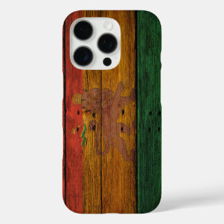 木製レゲエラスタフラッグライオンミュージックアート iPhone 16 PROケース