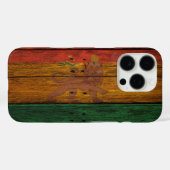 木製レゲエラスタフラッグライオンミュージックアート Case-Mate iPhoneケース (裏面 (横))