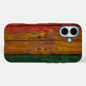 木製レゲエラスタフラッグライオンミュージックアート Case-Mate iPhoneケース (裏面 (横))