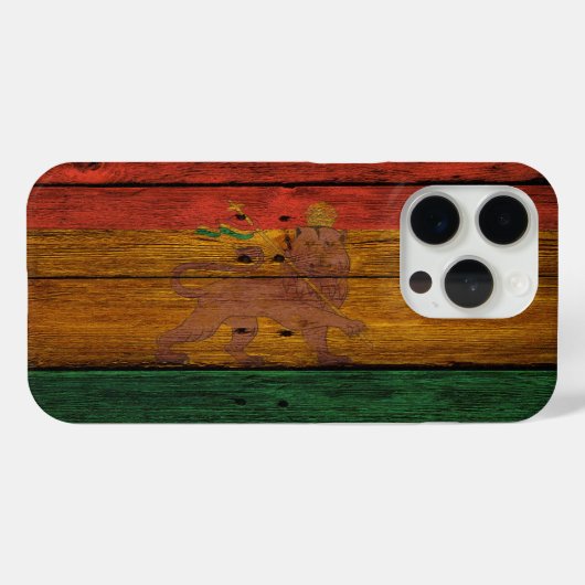 木製レゲエラスタフラッグライオンミュージックアート Case-Mate iPhoneケース (裏面 (横))