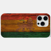 木製レゲエラスタフラッグライオンミュージックアート Case-Mate iPhoneケース (裏面 (横))