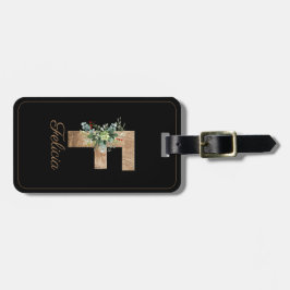 木製レターモノグラムFラゲッジタグ ラゲッジタグ