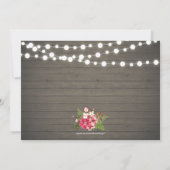 木製レトロ風40周年フォトウェディングアニバーサリー 招待状 (裏面)