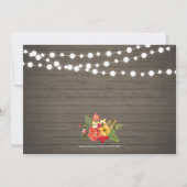 木製レトロ風 50周年サプライズ結婚記念日 招待状 (裏面)