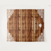 木製レース卒業写真背景タペストリー タペストリー (正面(横))