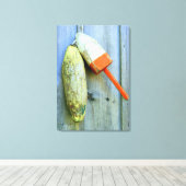 木製ロブスターブイの巻きキャンバス キャンバスプリント (インサイチュ (ウッドフロア))