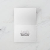 木製ローボート悔やみや弔慰家族からありがとう カード (内部)