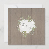 木製ローレルリーフウバビーズブレスリース 招待状 (裏面)