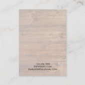 木製ヴィンテージネックレスディスプレイカード 名刺 (裏面)