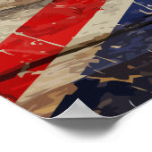 木製ヴィンテージユニオンジャック国旗 ポスター (角)