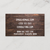 木製ヴィンテージ名刺 名刺 (裏面)