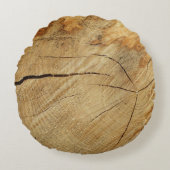 木製丸い枕 ラウンドクッション (正面)