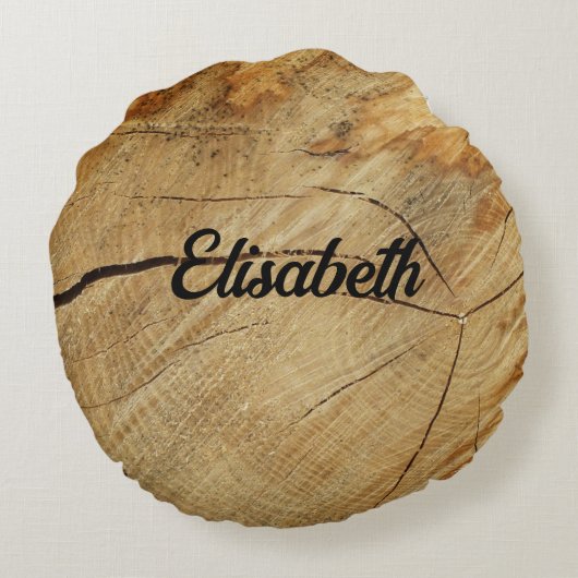 木製丸い枕 ラウンドクッション (裏面)