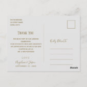 木製写真ウェディング感謝カード ポストカード (裏面)